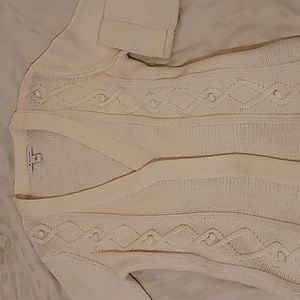White sweater cardigan